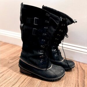 Sorel Tall Boots Black 10 41 Like New